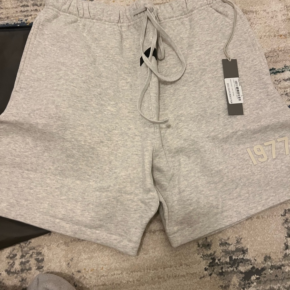 Essentials Light Oatmeal Relaxed Shorts